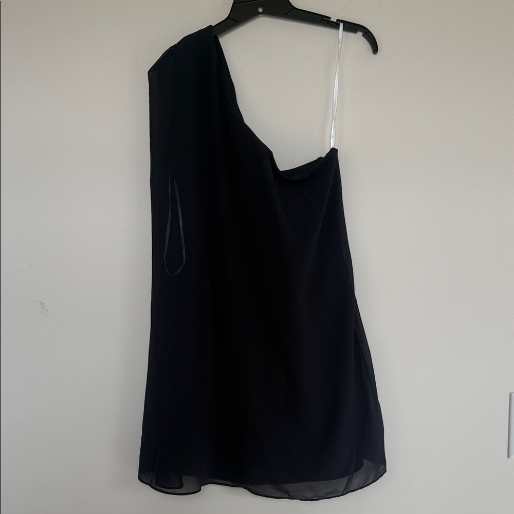 New Lulus Elegant Black One-Shoulder Dress - Picture 6 of 9